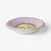 Fantastische Glittery Starry Lavender Birthday Papieren Kommen (Gebogen)