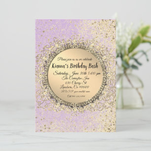 Fantastische Glittery Stars Lavender Birthday