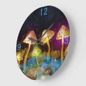 Fantastische gloeiende paddenstoelen grote klok (Hoek)