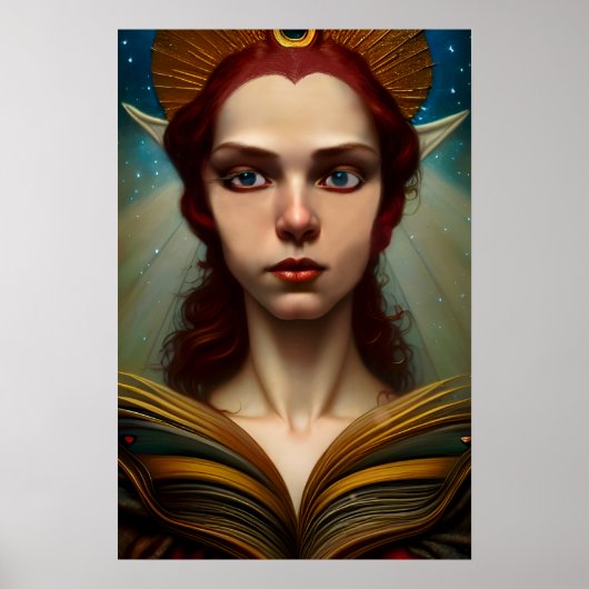 Fantastische godin van het Elves AI-Poster Poster (Voorkant)
