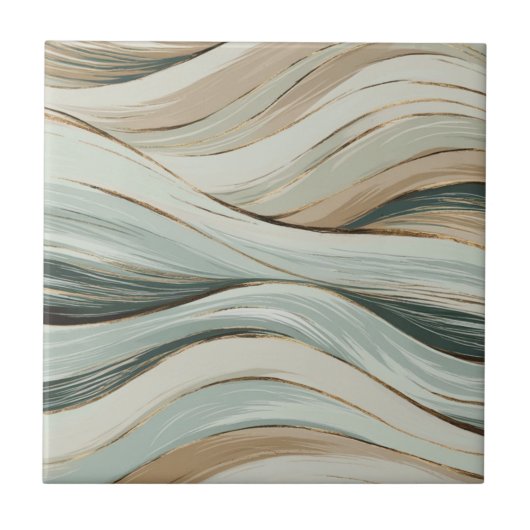 Fantastische golven tegeltje (Voorkant)