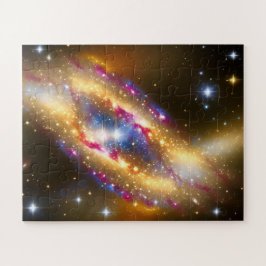 Fantastische Gouden Blauw en Roze Leuke Artistieke Legpuzzel