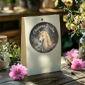 Fantastische Gouden Hoorn Eenhoorn Bos Betoverd Ronde Sticker