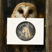 Fantastische Gouden Hoorn Eenhoorn Bos Betoverd Ronde Sticker