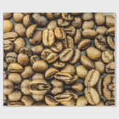 Fantastische gouden koffiebonen cadeaupapier (Vlak)