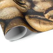 Fantastische gouden koffiebonen cadeaupapier (Rol Hoek)