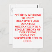 fantastische grappen over phisics briefkaart (Voorkant / Achterkant)