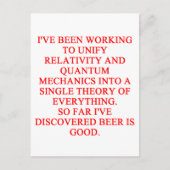 fantastische grappen over phisics briefkaart (Voorkant)