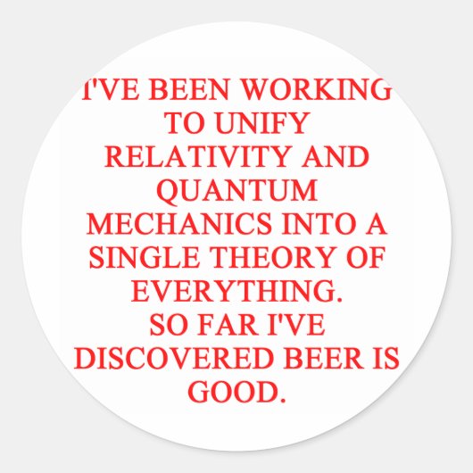 fantastische grappen over phisics ronde sticker (Voorkant)
