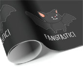 Fantastische grappige Halloween Pun Dark BG Cadeaupapier (Rol Hoek)