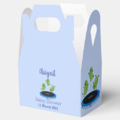 Fantastische groene bonen op trampoline-cartoon bedankdoosjes (Geopend)