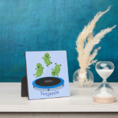 Fantastische groene bonen op trampoline-cartoon fotoplaat (Insitu)