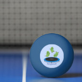 Fantastische groene bonen op trampoline-cartoon pingpongbal (Net)