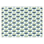 Fantastische groene bonen op trampoline-cartoon tafelkleed (Voorkant (Horizontaal))