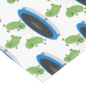 Fantastische groene bonen op trampoline-cartoon tafelkleed (Gekanteld)