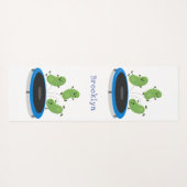 Fantastische groene bonen op trampoline-cartoon yogamat (Achterkant (horizontaal))