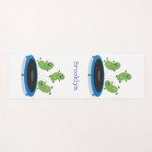 Fantastische groene bonen op trampoline-cartoon yogamat (Voorkant (horizontaal))