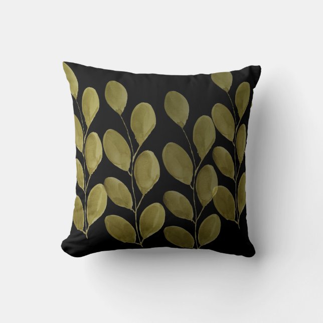 Fantastische groene Waterverf keramische Tegel Kussen (Voorkant)