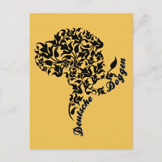 Fantastische Grote Dane Portret Briefkaart (Voorkant)