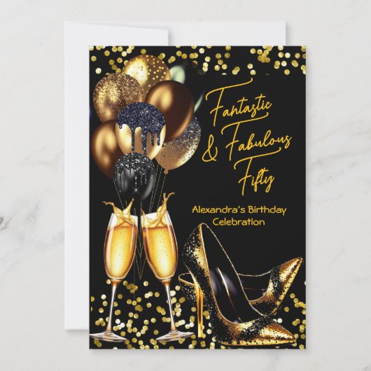 Fantastische hakken Champagne Verjaardag Kaart (Voorkant)