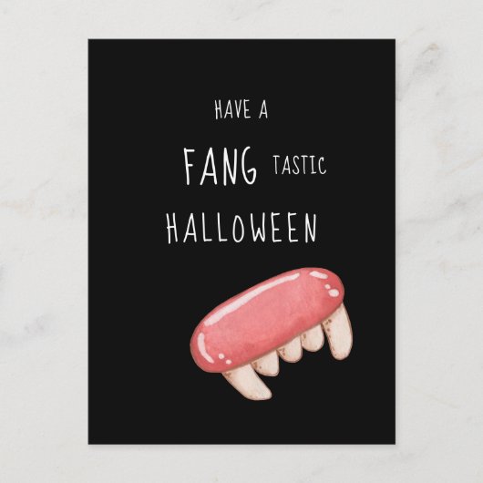 Fantastische Halloween | Griezelige Vampiertanden Feestdagenkaart (Voorkant)