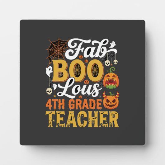 Fantastische Halloween leraar 4e klas Fotoplaat (Voorkant)