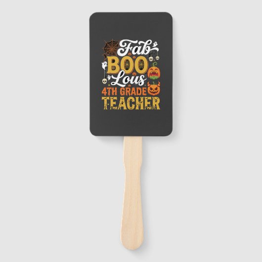 Fantastische Halloween leraar 4e klas Handwaaier (Voorkant)