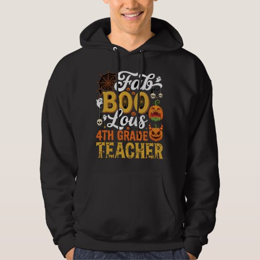 Fantastische Halloween leraar 4e klas Hoodie (Voorkant)