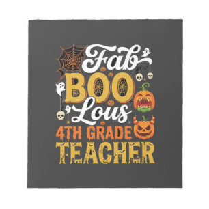 Fantastische Halloween leraar 4e klas Notitieblok