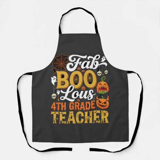 Fantastische Halloween leraar 4e klas Schort (Voorkant)
