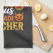 Fantastische Halloween leraar 4e klas Theedoek (Quarter Fold)