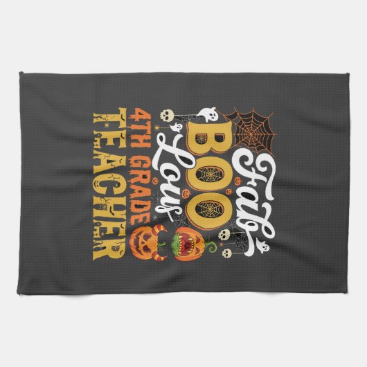 Fantastische Halloween leraar 4e klas Theedoek (Horizontaal)