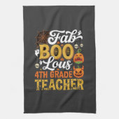 Fantastische Halloween leraar 4e klas Theedoek (Verticaal)