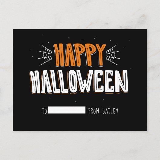 Fantastische Halloween | Spooky Vampire Fangs Feestdagenkaart (Achterkant)