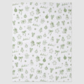 Fantastische Handgetekende Doodle Groen Tissuepapier (Voorkant)