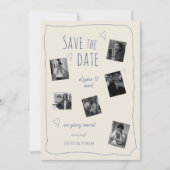 Fantastische handgetekende fotodoodle Save The Dat Date (Voorkant)
