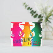 FANTASTISCHE HERFST HEKSEN FEESTDAGENKAART (Staand voorkant)