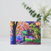 Fantastische herfstkleuren Herfstbladeren Bomen Sc Briefkaart (Staand voorkant)