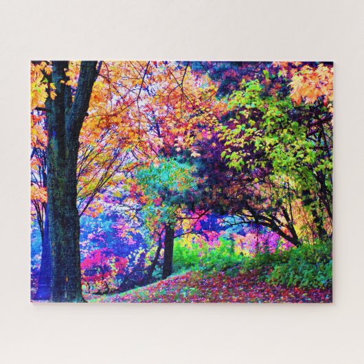 Fantastische herfstkleuren Herfstbladeren Bomen Sc Legpuzzel (Horizontaal)