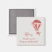 Fantastische heteluchtballon bedankt magneet (Voorkant / Achterkant)