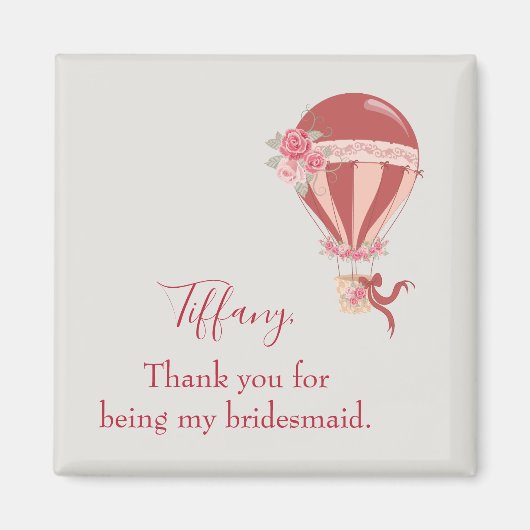 Fantastische heteluchtballon bedankt magneet (Voorkant)