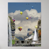 Fantastische heteluchtballon poster (Voorkant)