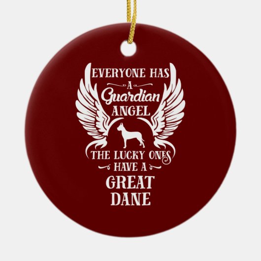 Fantastische hondenhond keramisch ornament (Voorkant)