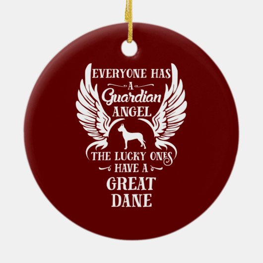 Fantastische hondenhond keramisch ornament (Achterkant)