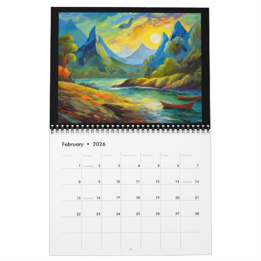 Fantastische horizons kalender (Feb 2026)