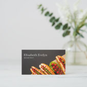 Fantastische hotdogs en tomaten visitekaartje (Staand voorkant)