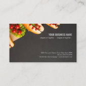 Fantastische hotdogs en tomaten visitekaartje (Achterkant)