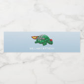 Fantastische Jetpack Schildpad Waterfles Etiket (Enkel label)