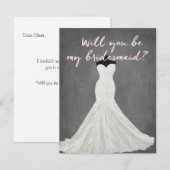 Fantastische jurk | bruidsmeisje kaart (Voorkant / Achterkant)