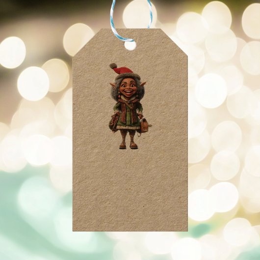 Fantastische Kerst Elf Kraft Gift Labels Cadeaulabel